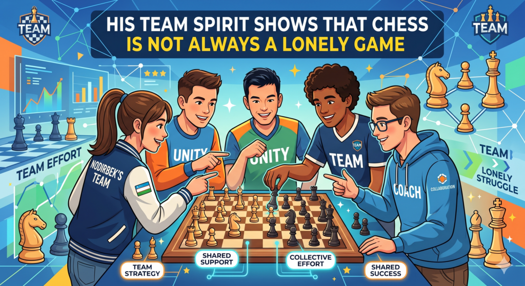Many people think chess is only one person against one person. On the board, that is true. But a player’s growth often comes from a team. Coaches, training partners, family support, and national chess culture all matter. Nodirbek’s story is also part of Uzbekistan’s amazing chess rise.