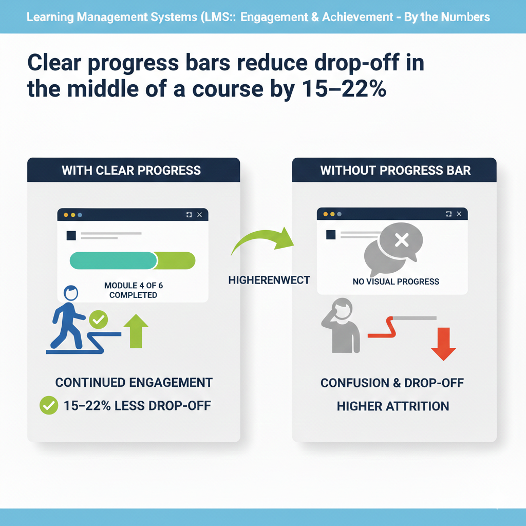 Keep that text friendly and specific. For long courses, add milestones at twenty-five, fifty, and seventy-five percent with tiny celebration moments to break the journey into chunks. Sync the bar with due dates so late items display as a gently highlighted segment instead of a scary alert.