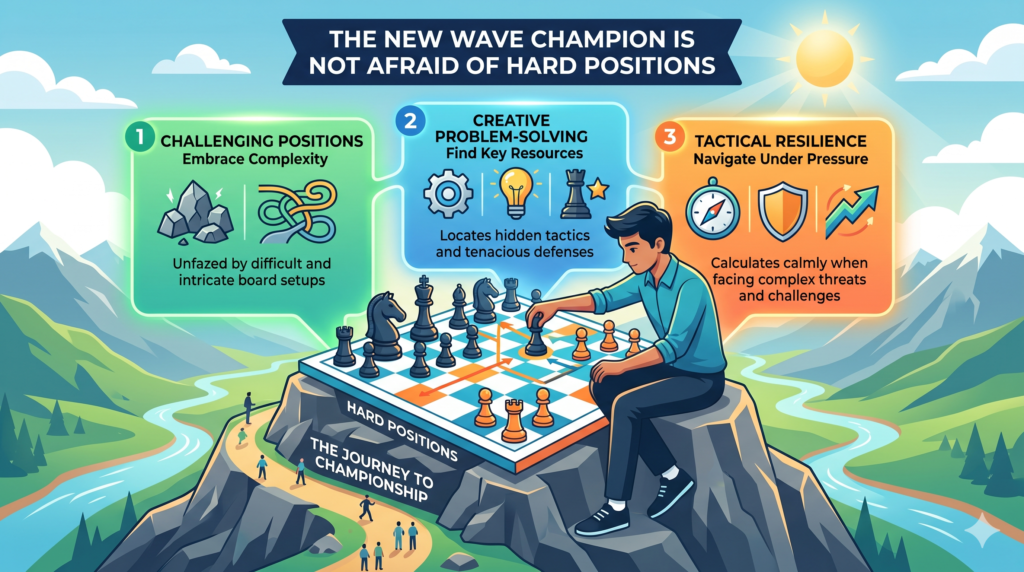 A big reason Gukesh feels like the “new wave” is that he does not play safe in a boring way. He is calm, but he is not scared. There is a big difference. Some players stay calm because they avoid danger. Gukesh stays calm while walking into danger with a plan.