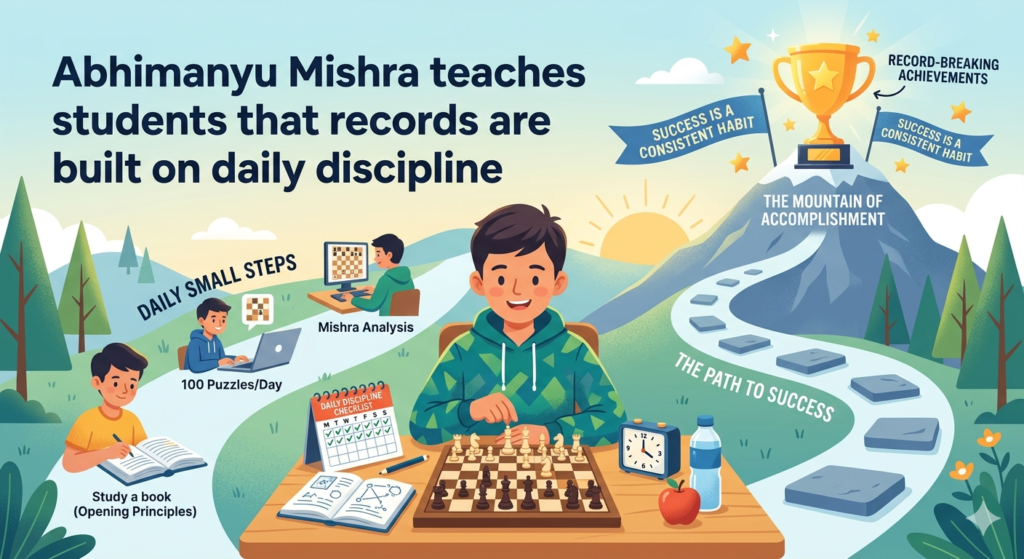 Abhimanyu Mishra is a powerful player for students to follow because his story is tied to one of the biggest youth records in chess. FIDE lists him as a Grandmaster from the United States, born in 2009, with the Grandmaster title awarded in 2021.