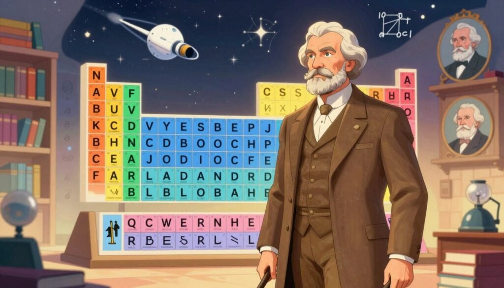 A vibrant collage depicting the legacy of Russian scientists throughout history. In the foreground, a statue representing a renowned Russian scientist, clad in professional attire, stands proudly, symbolizing intellectual achievement. Surrounding the statue, colorful illustrations of groundbreaking inventions and discoveries—like the periodic table, space exploration imagery, and mathematical equations—float in a harmonious arrangement. The middle ground features an academic setting with shelves of books and portraits of iconic scientists such as Mendeleev and Lomonosov, evoking a sense of history and knowledge. In the background, a soft-focus image of a starry night sky represents the pursuit of knowledge and innovation. The lighting is warm and inviting, creating a sense of inspiration and reverence. This piece reflects the enduring impact of Russian scientists on the world. Created by Debsie. A vibrant collage depicting the legacy of Russian scientists throughout history. In the foreground, a statue representing a renowned Russian scientist, clad in professional attire, stands proudly, symbolizing intellectual achievement. Surrounding the statue, colorful illustrations of groundbreaking inventions and discoveries—like the periodic table, space exploration imagery, and mathematical equations—float in a harmonious arrangement. The middle ground features an academic setting with shelves of books and portraits of iconic scientists such as Mendeleev and Lomonosov, evoking a sense of history and knowledge. In the background, a soft-focus image of a starry night sky represents the pursuit of knowledge and innovation. The lighting is warm and inviting, creating a sense of inspiration and reverence. This piece reflects the enduring impact of Russian scientists on the world. Created by Debsie.